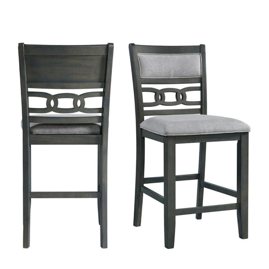 Amherst - Counter Side Chair With Fabric Cushion (Set of 2) - Gray Finish