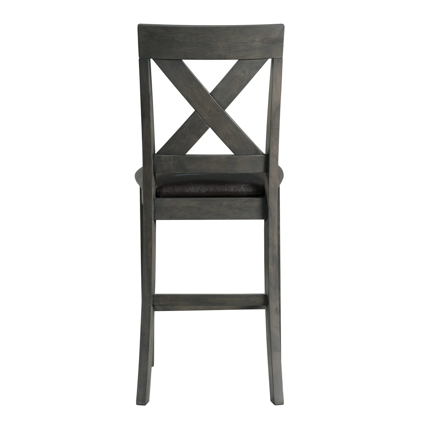 Alex - Counter Side Chair With Black PU (Set of 2) - Gray