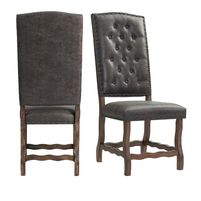 Gramercy - Tufted Tall Back Side Chair (Set of 2) - Chocolate
