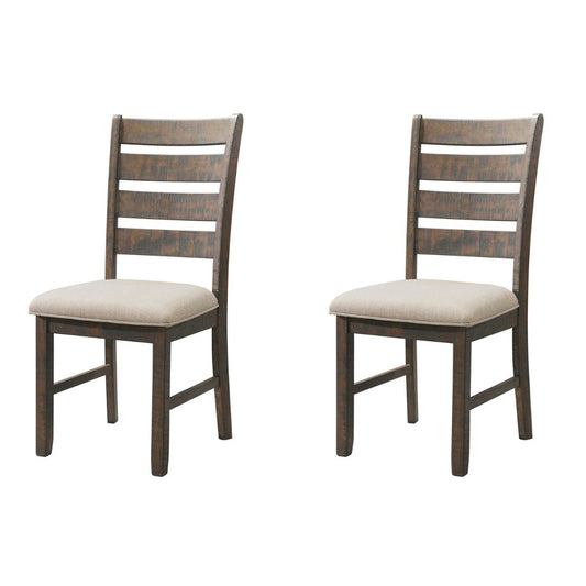Jax - Ladder Back Side Chair (Set of 2) - Smokey Walnut