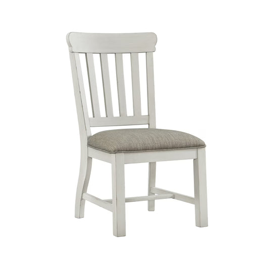 Drake - Slat Chair - Rustic White / French Oak