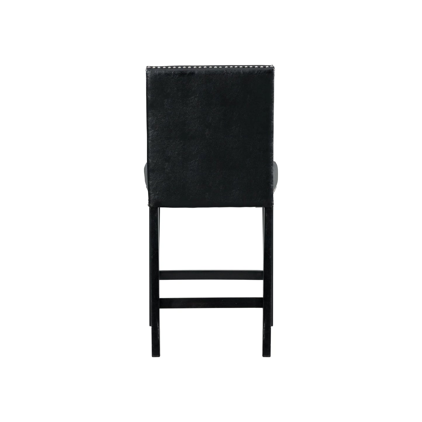 Meridian - Faux Leather Counter Height Side Chair - Black