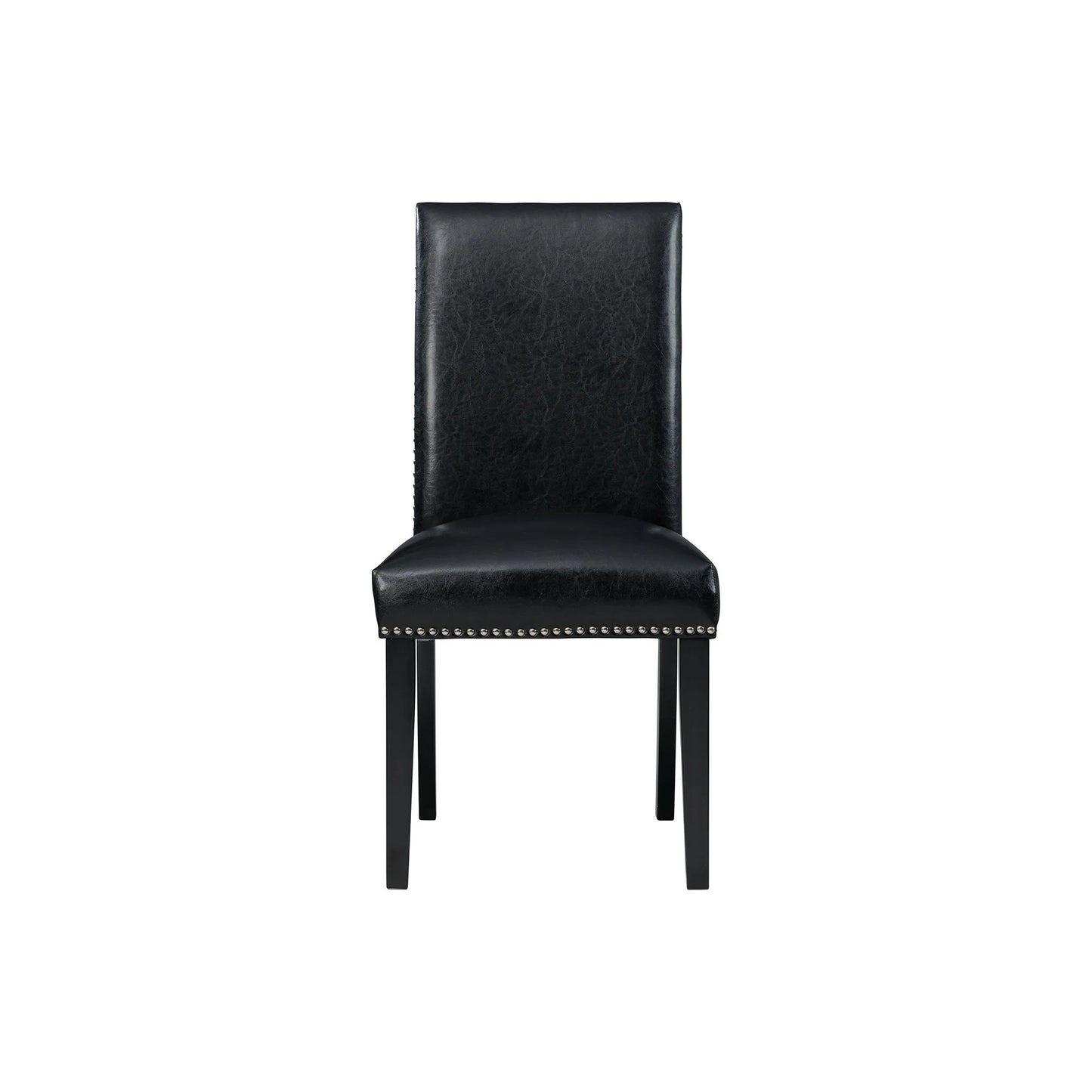 Meridian - Faux Leather Side Chair (Set of 2) - Black