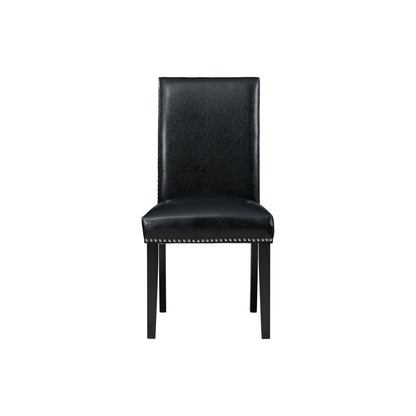 Meridian - Faux Leather Side Chair (Set of 2) - Black