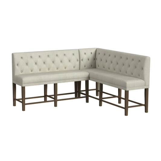 Peyton - Sectional Sofa Counter Set - Pearl Silver