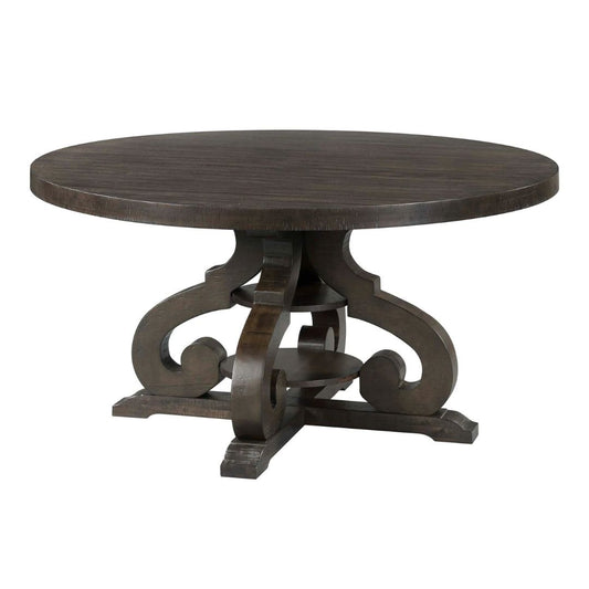 Stone - Round Dining Table - Smokey Walnut
