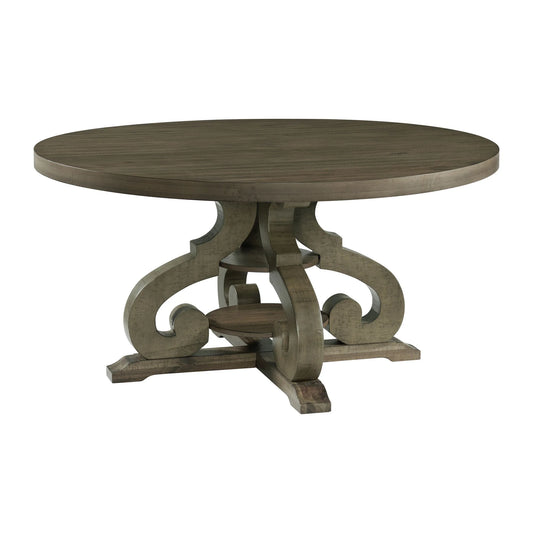Stone - Round Dining Table - Dark Gray