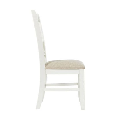 Stone - Wooden Swirl Back Side Chair (Set of 2) - White