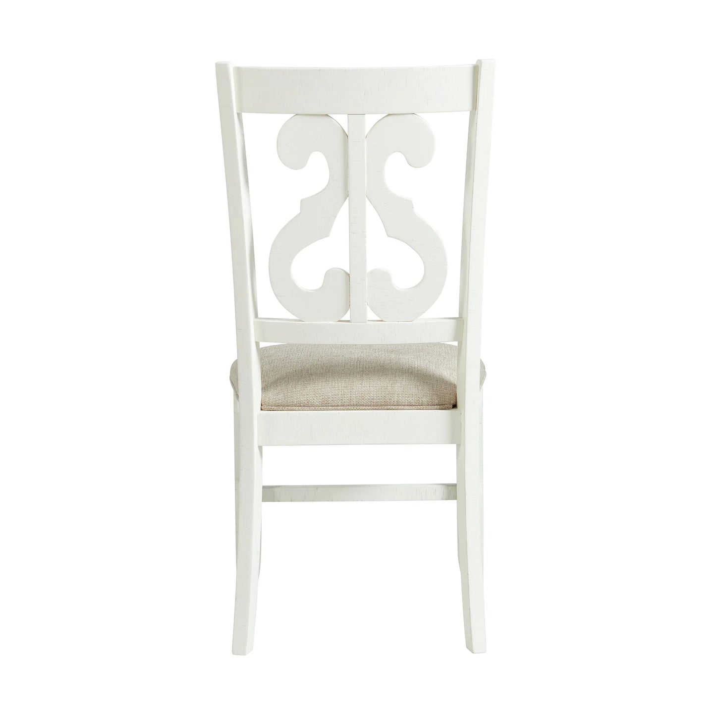 Stone - Wooden Swirl Back Side Chair (Set of 2) - White