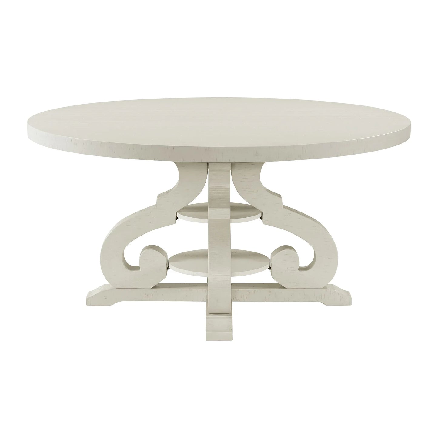 Stone - Round Dining Table With PU Base - White