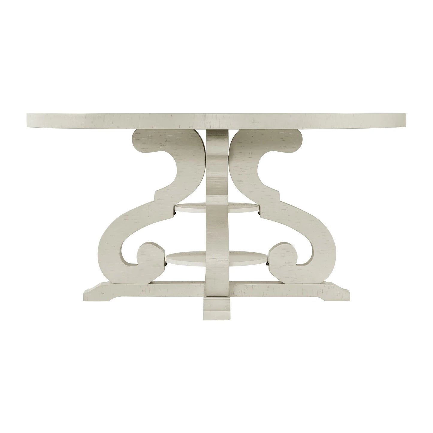 Stone - Round Dining Table With PU Base - White