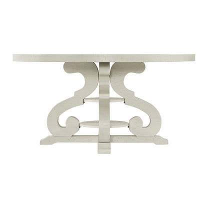 Stone - Round Dining Table With PU Base - White