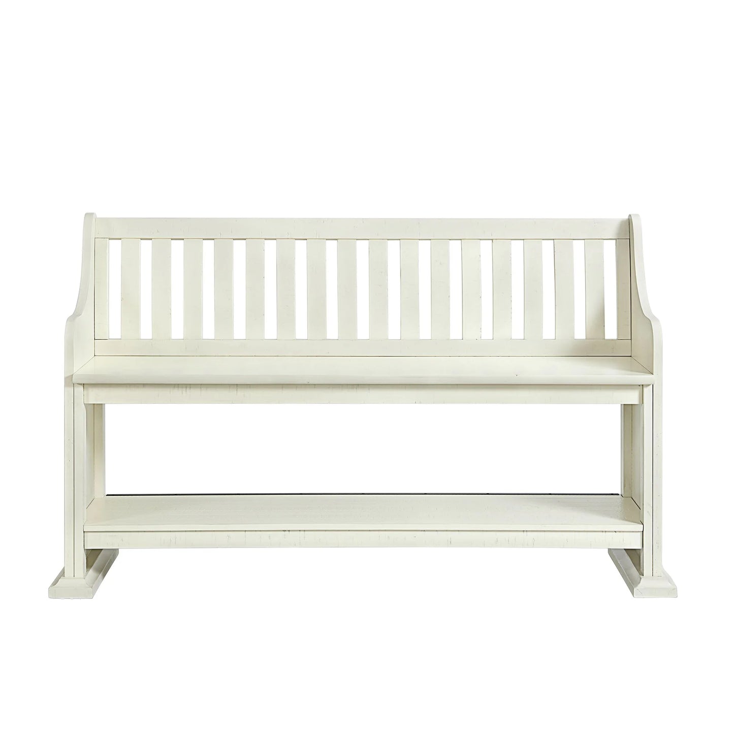 Stone - Counter Pew Bench - White