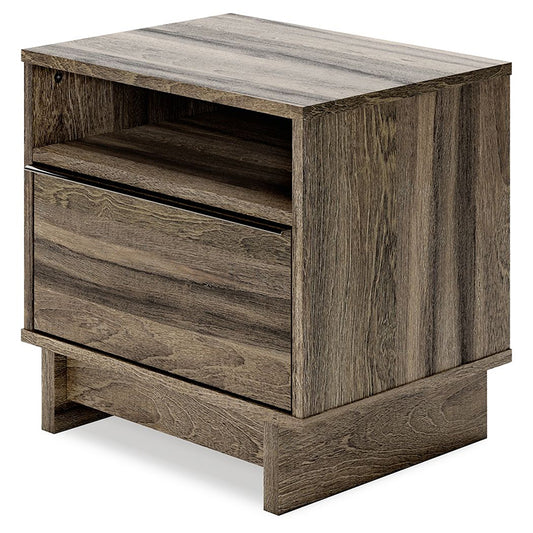 Shallifer - Brown - One Drawer Night Stand