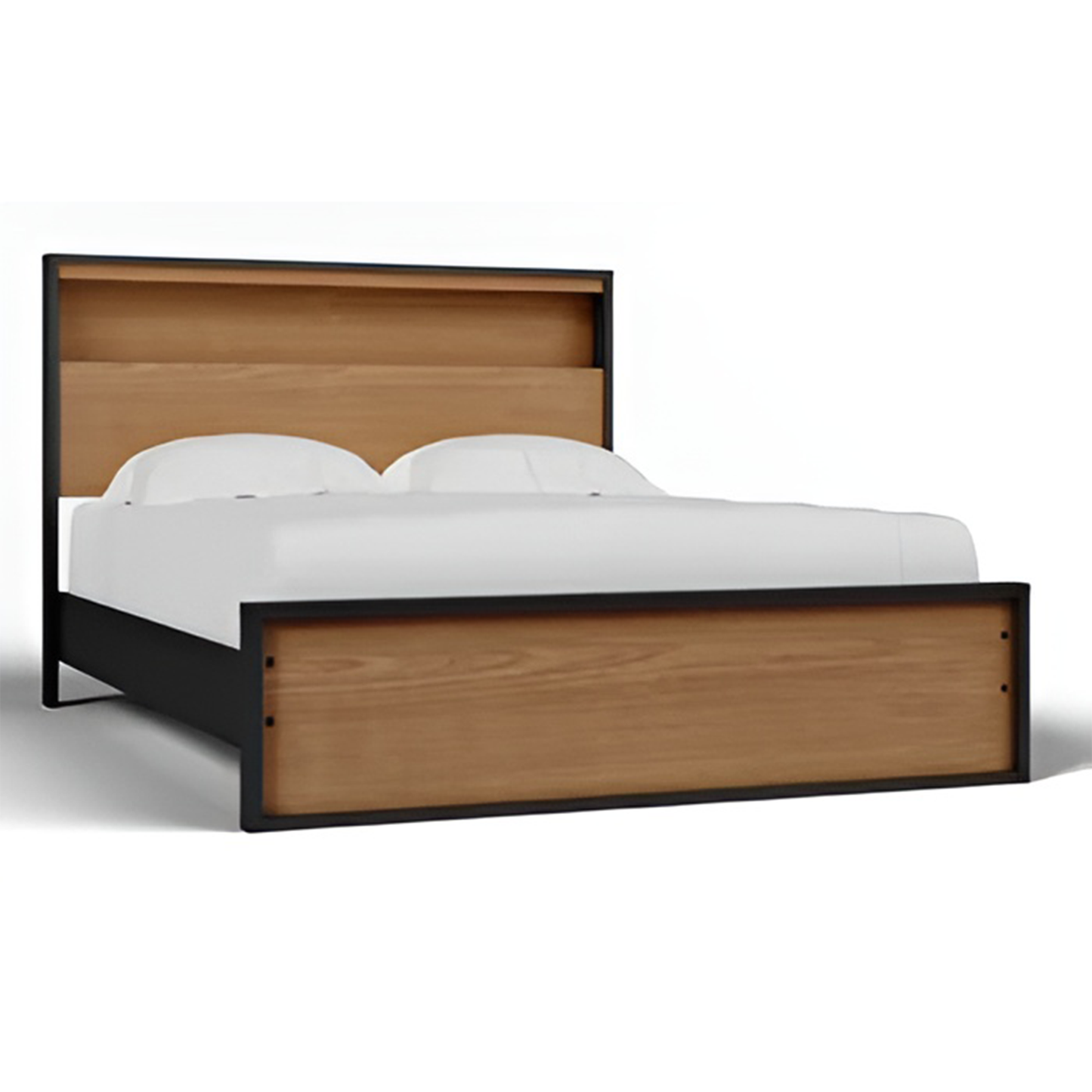 Kozmour - Full Bookcase Complete Bed Frame - Black / Brown