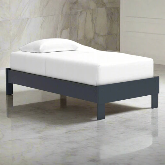 Simmenfort - Navy Blue - Twin Platform Bed