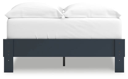 Simmenfort - Navy Blue - Full Platform Bed-4