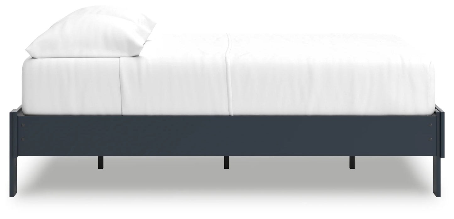 Simmenfort - Navy Blue - Full Platform Bed-7