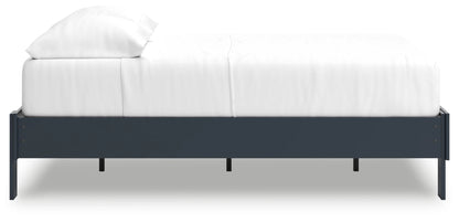 Simmenfort - Navy Blue - Full Platform Bed-7