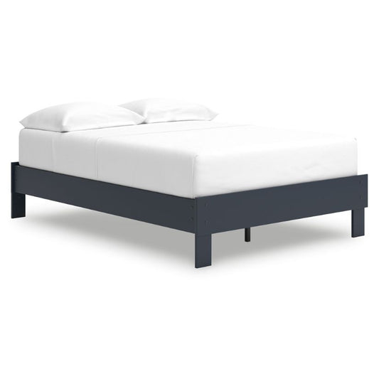 Simmenfort - Navy Blue - Full Platform Bed