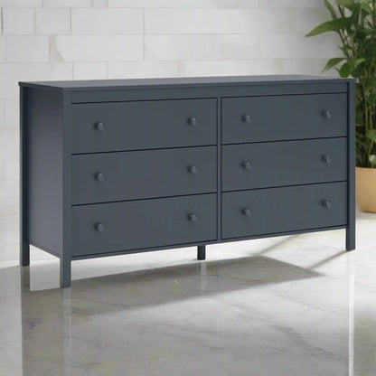 Simmenfort - Navy Blue - Six Drawer Dresser