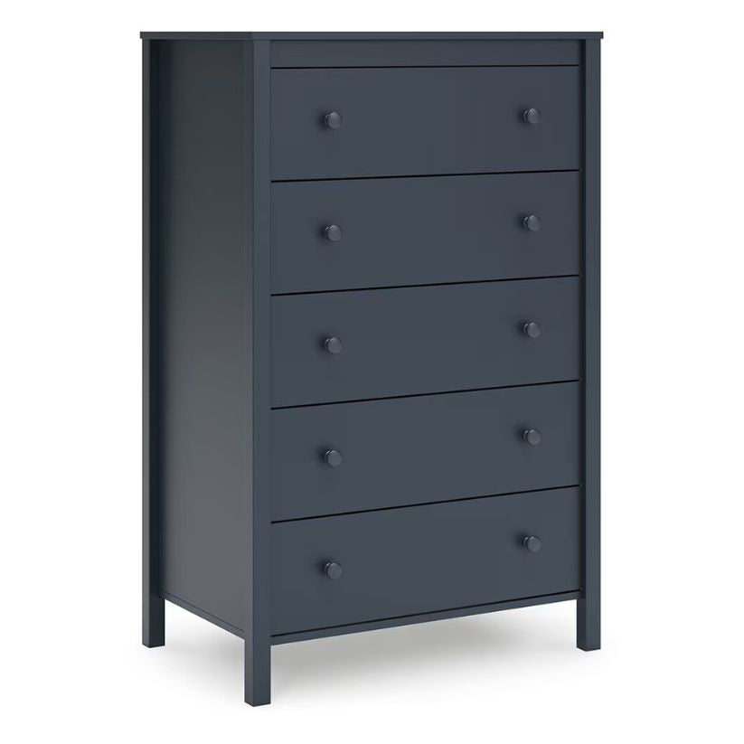 Simmenfort - Navy Blue - Five Drawer Chest