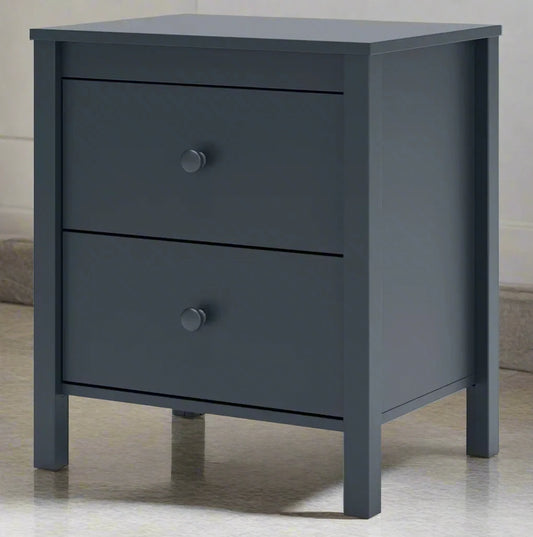 Simmenfort - Navy Blue - Two Drawer Night Stand