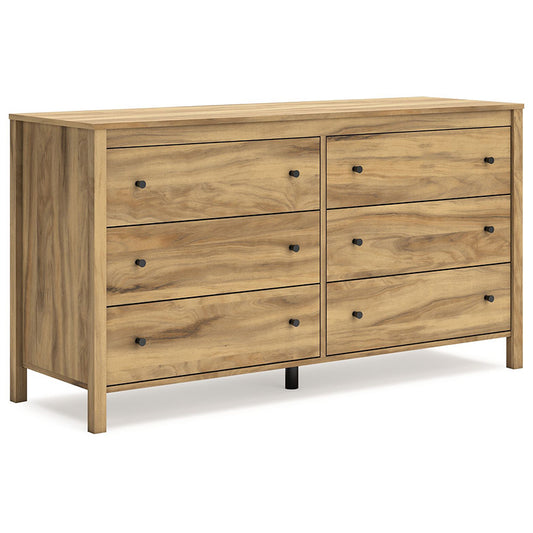 Bermacy - Light Brown - Six Drawer Dresser