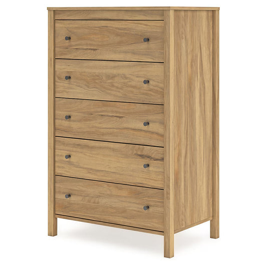 Bermacy - Light Brown - Five Drawer Chest