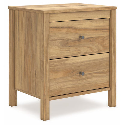 Bermacy - Light Brown - Two Drawer Night Stand