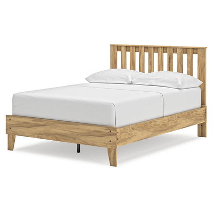 Bermacy - Light Brown - Full Platform Panel Bed