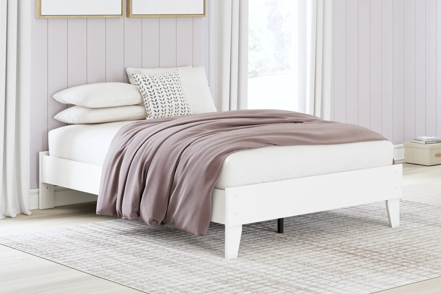 Hallityn - White - Full Platform Bed