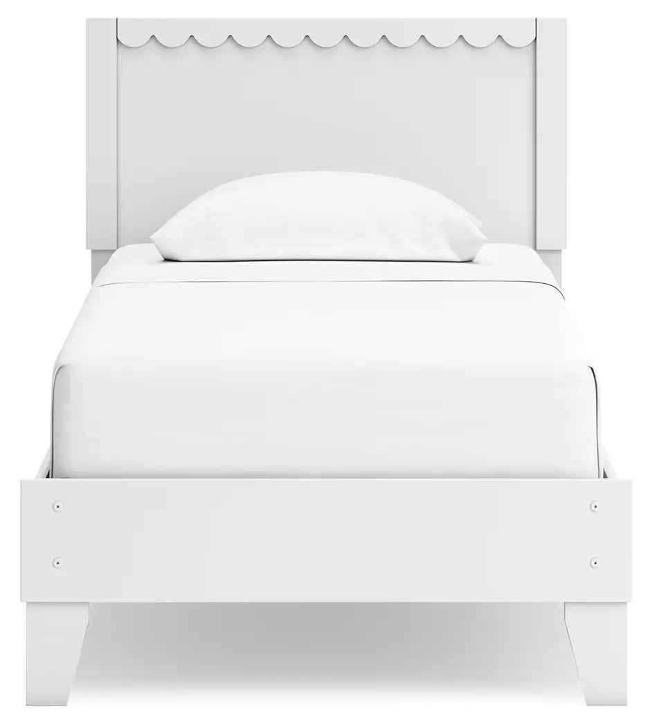 Hallityn - White - Twin Panel Platform Bed