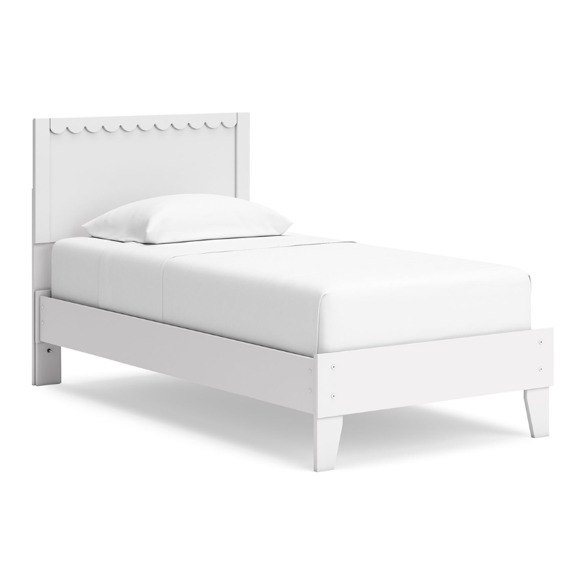 Hallityn - White - Twin Panel Platform Bed