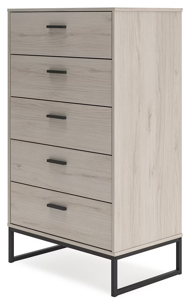 Socalle - Light Natural - Five Drawer Chest