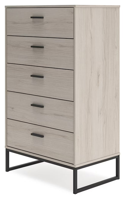 Socalle - Light Natural - Five Drawer Chest