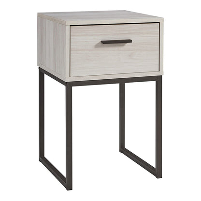 Socalle - Light Natural - One Drawer Night Stand - Vinyl-Wrapped