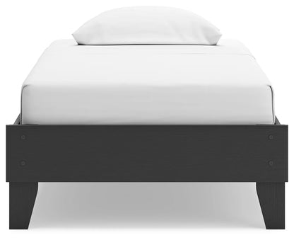 Socalle - Black - Twin Platform Bed