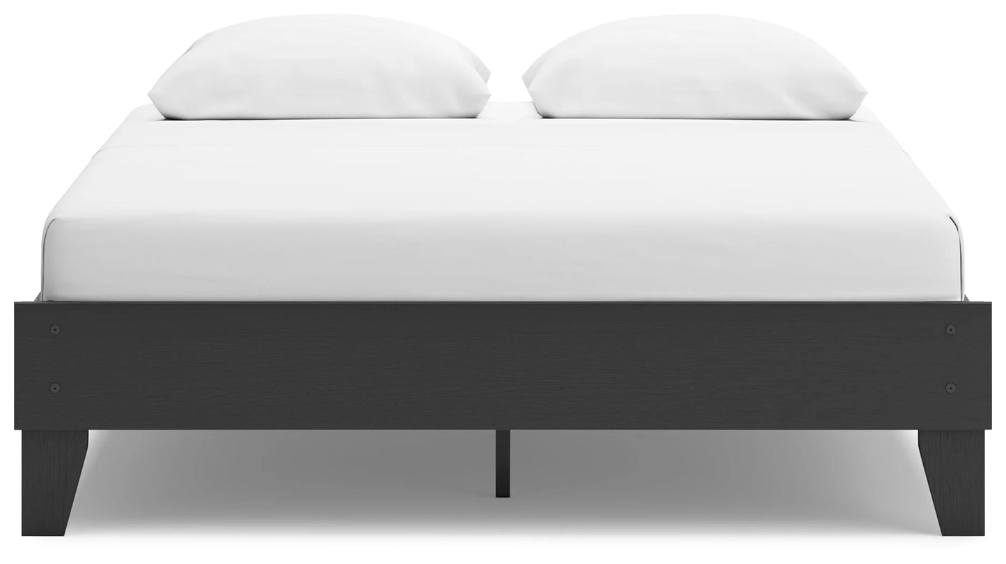 Socalle - Black - Queen Platform Bed-4