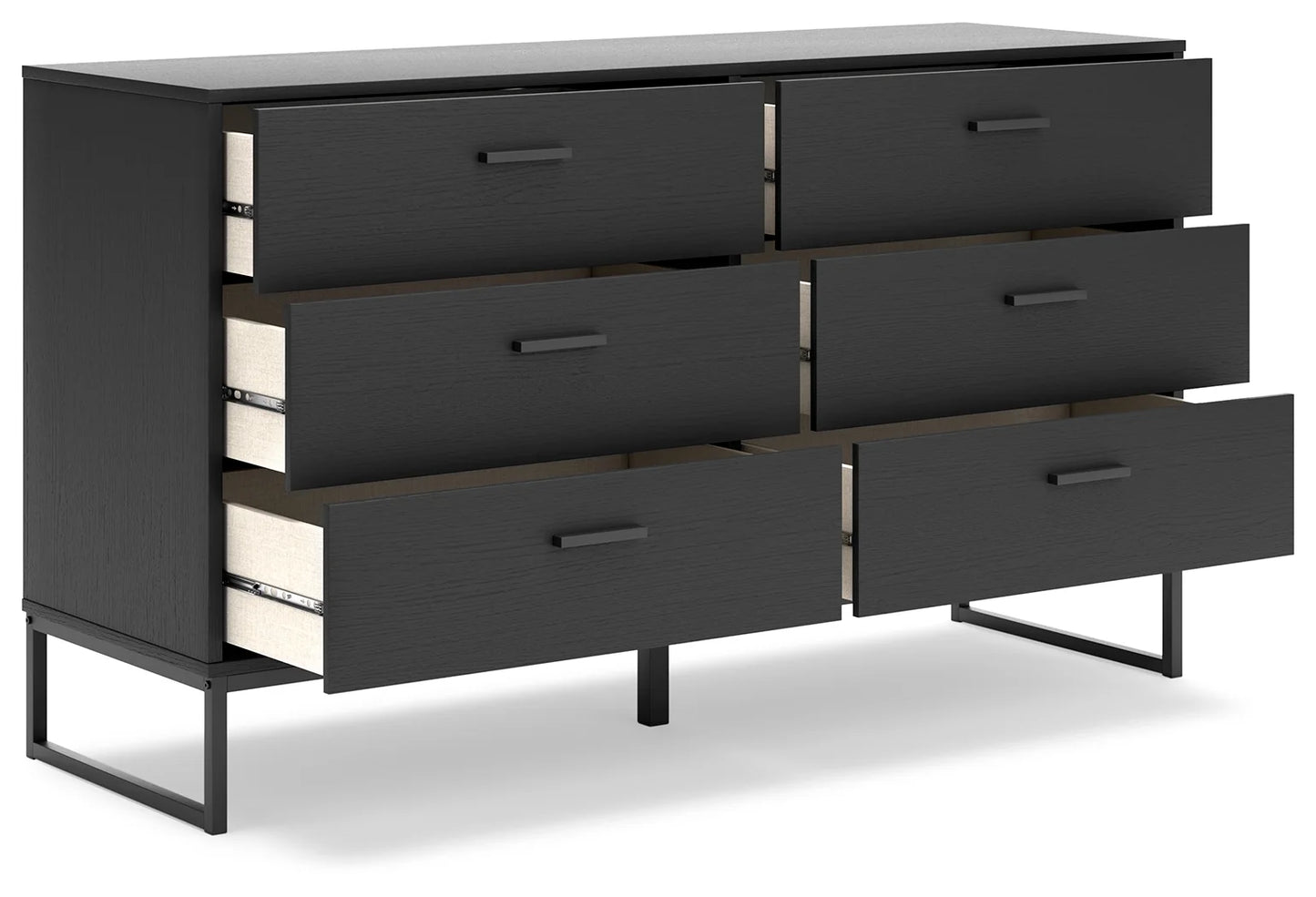 Socalle - Black - Six Drawer Dresser-3