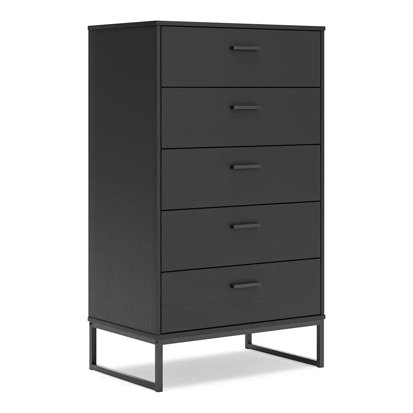 Socalle - Black - Five Drawer Chest