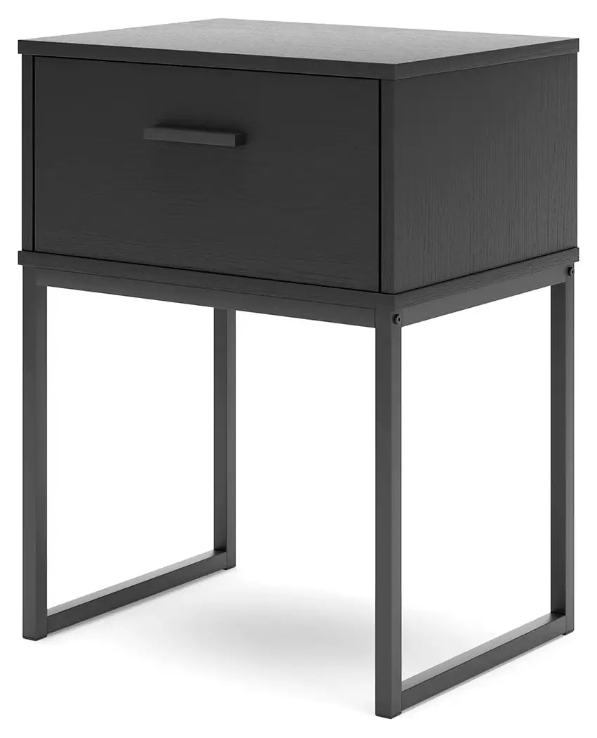 Socalle - Black - One Drawer Night Stand-2