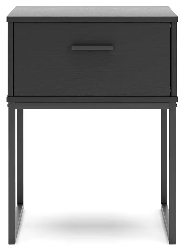 Socalle - Black - One Drawer Night Stand-4