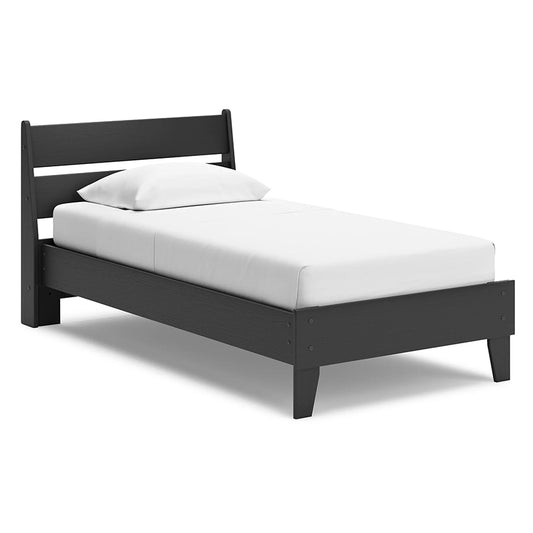 Socalle - Black - Twin Panel Platform Bed