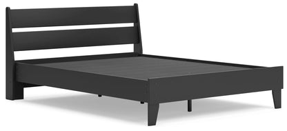 Socalle - Black - Queen Panel Platform Bed-2