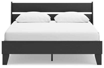 Socalle - Black - Queen Panel Platform Bed-5