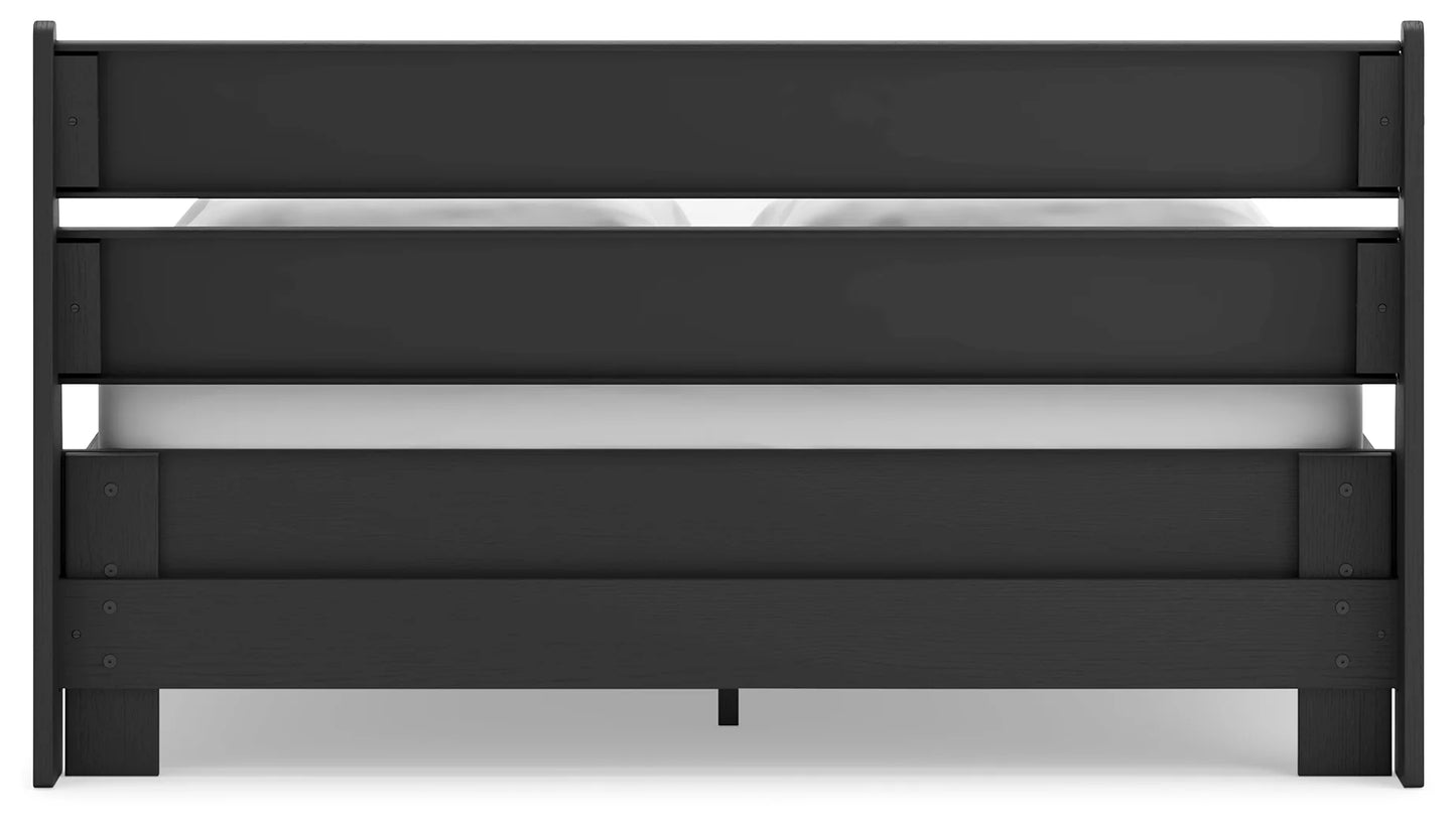 Socalle - Black - Queen Panel Platform Bed-6