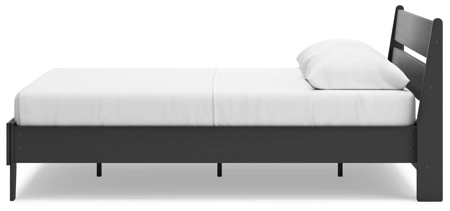 Socalle - Black - Queen Panel Platform Bed-7