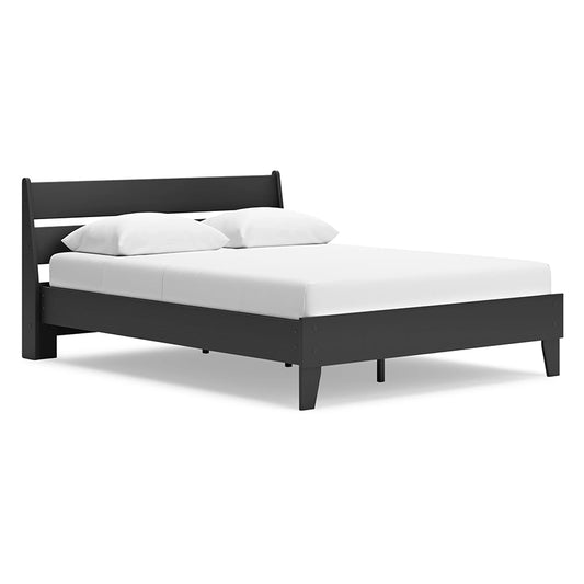 Socalle - Black - Queen Panel Platform Bed