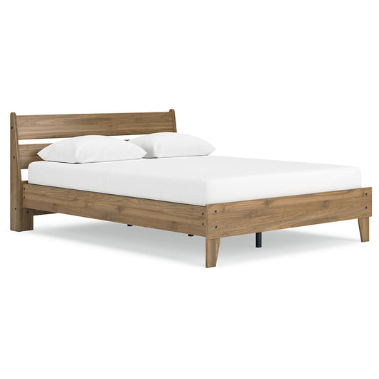 Deanlow - Honey - Queen Platform Panel Bed